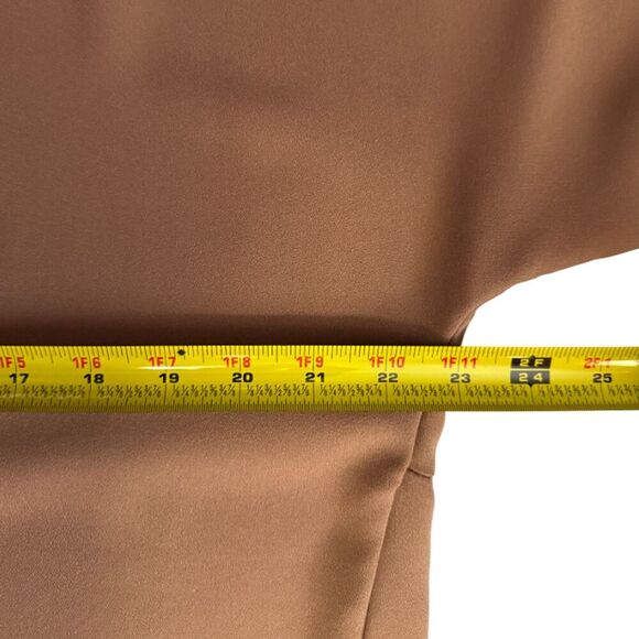 Worthington Brown High Low Short Sleeve Top Size MP - Picture 8 of 10